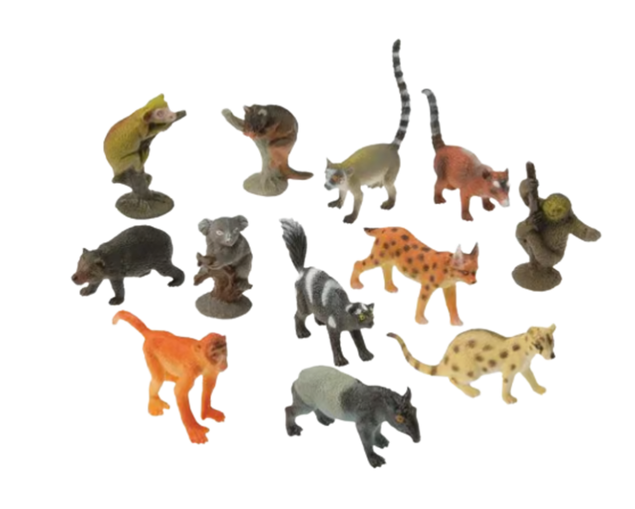 Zoo Animals 12-Pack – Mini Wild Animal Figures for Kids Safari Play, Classroom Rewards & Party Favors